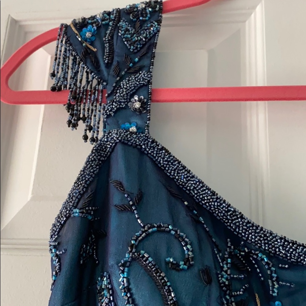 Size Medium Beautiful Sequences Long Midnight Blue - image 2